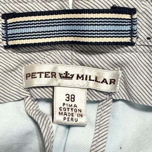 Peter Millar Raleigh Washed Twill Performance Light Blue Khaki Chino 38x37 - Picture 12 of 14